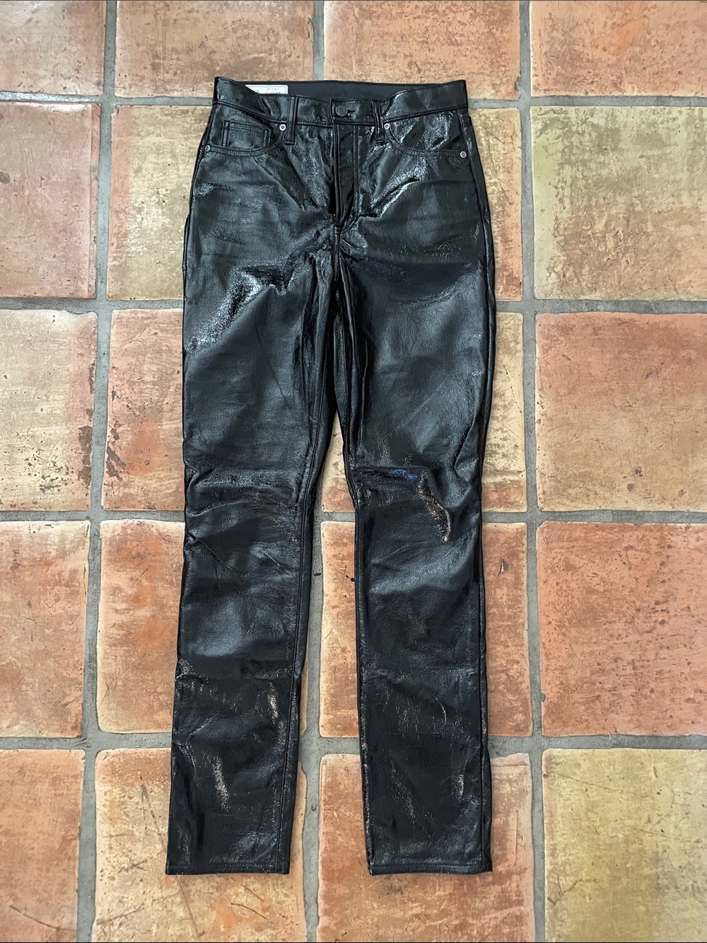 🔷 New GAP Size 4 / 27 Tall Vintage Slim High Rise Faux Leather Pant 🚀